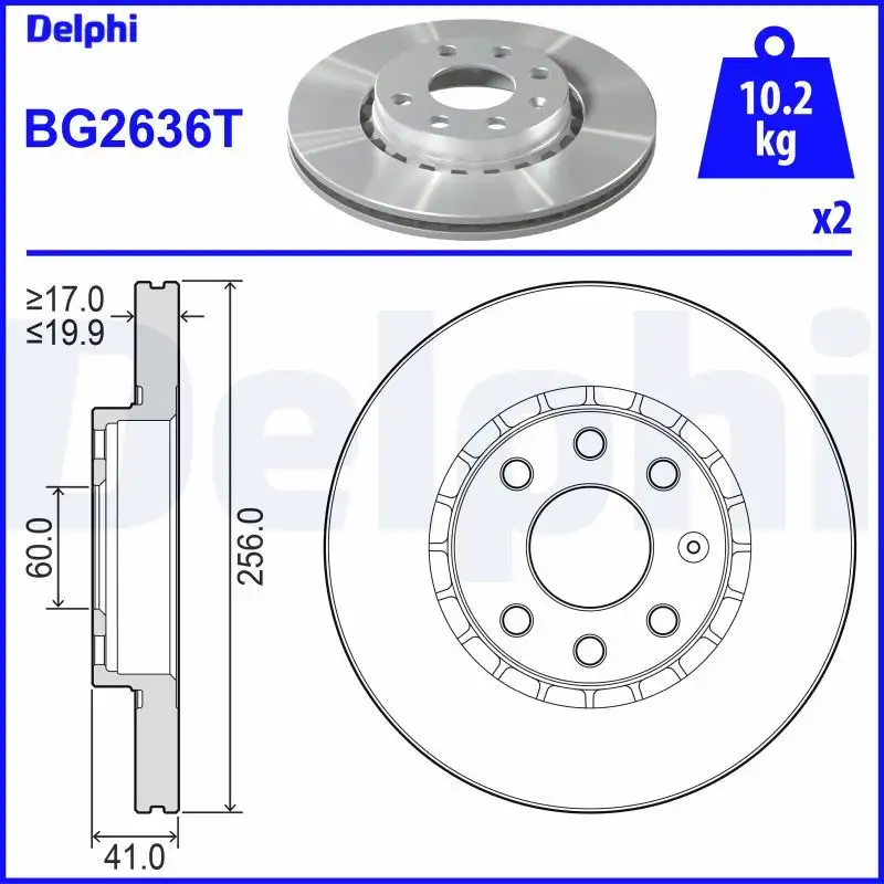 DELPHI BG2636T Ön Fren Diski