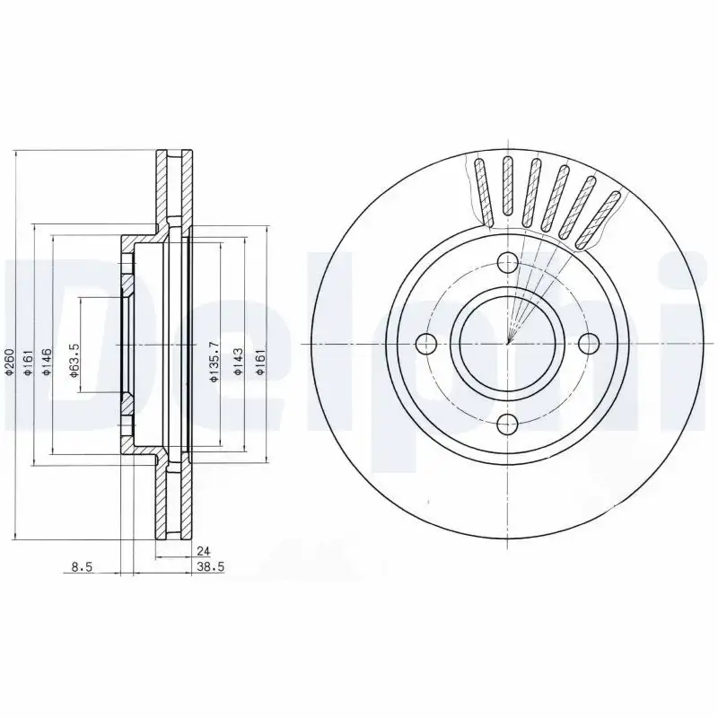DELPHI BG2699 Ön Fren Diski