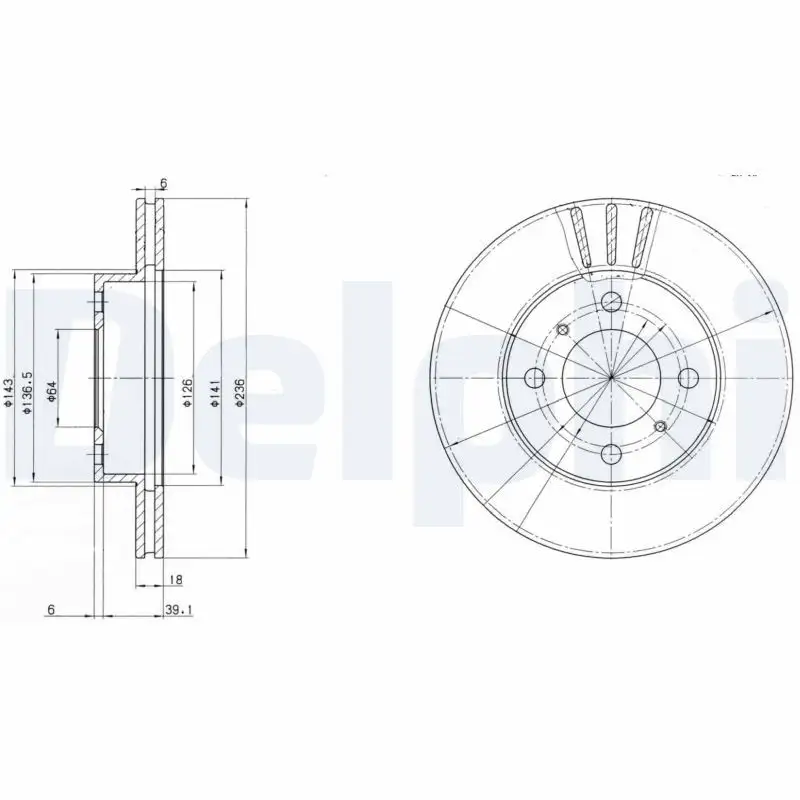 DELPHI BG2810 Ön Fren Diski