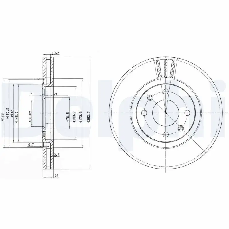 DELPHI BG2872 Ön Fren Diski