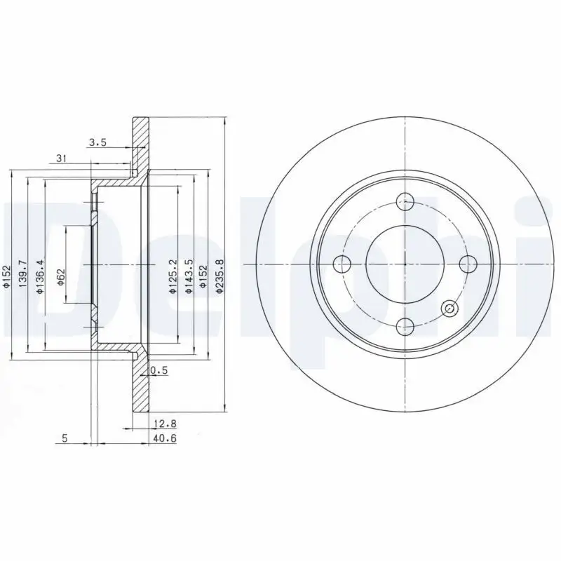 DELPHI BG2910 Ön Fren Diski 6U0615301