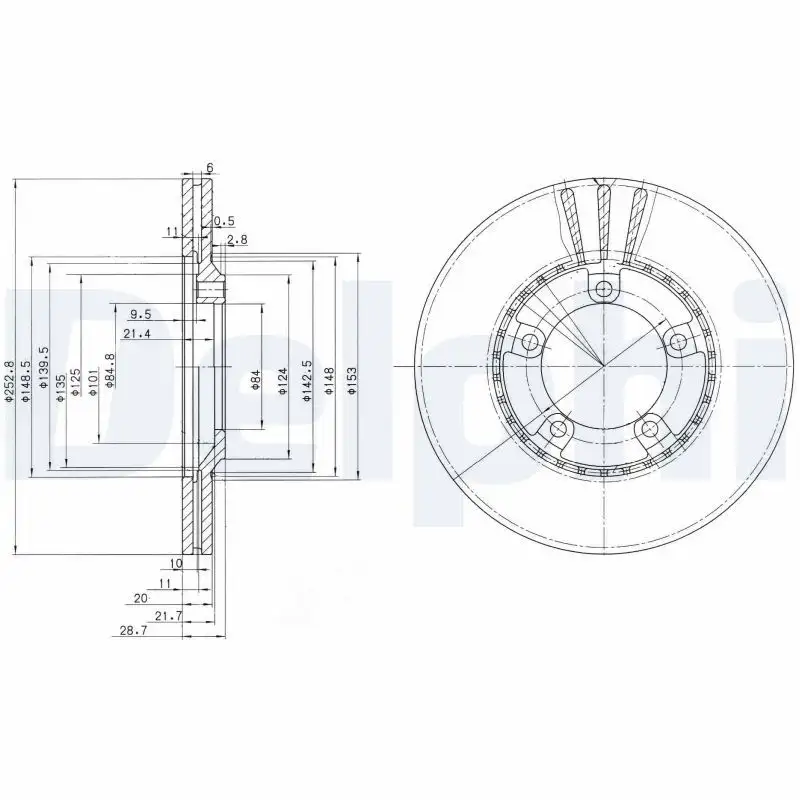DELPHI BG3071 Ön Fren Diski 5812944010
