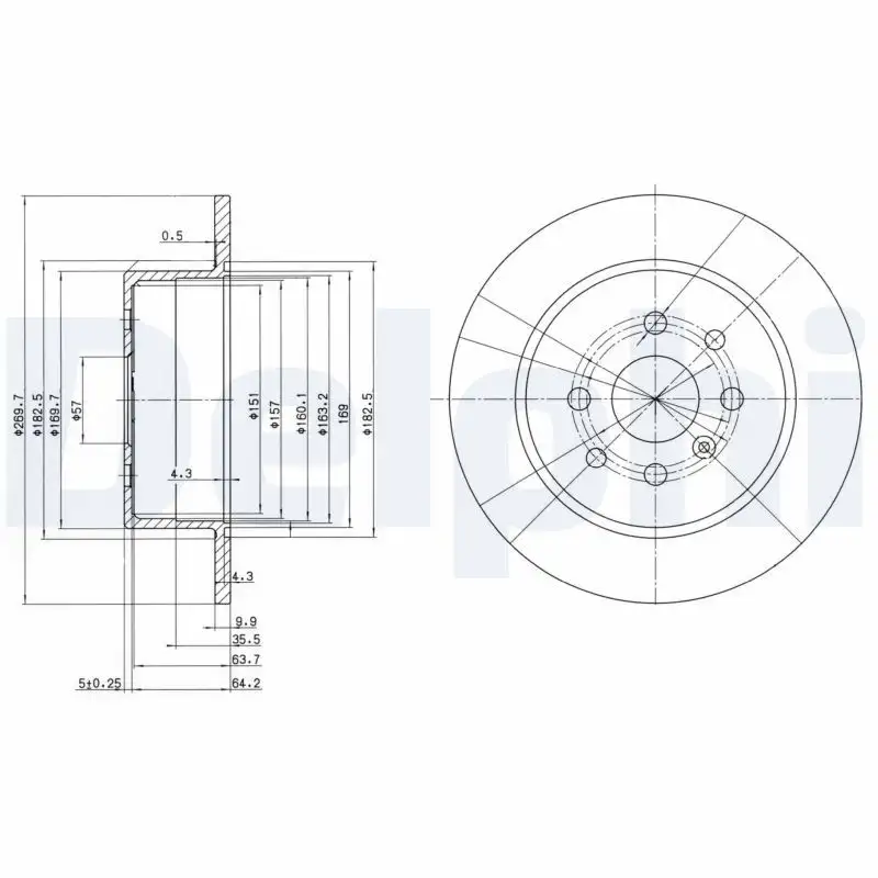 DELPHI BG3141 Arka Fren Diski