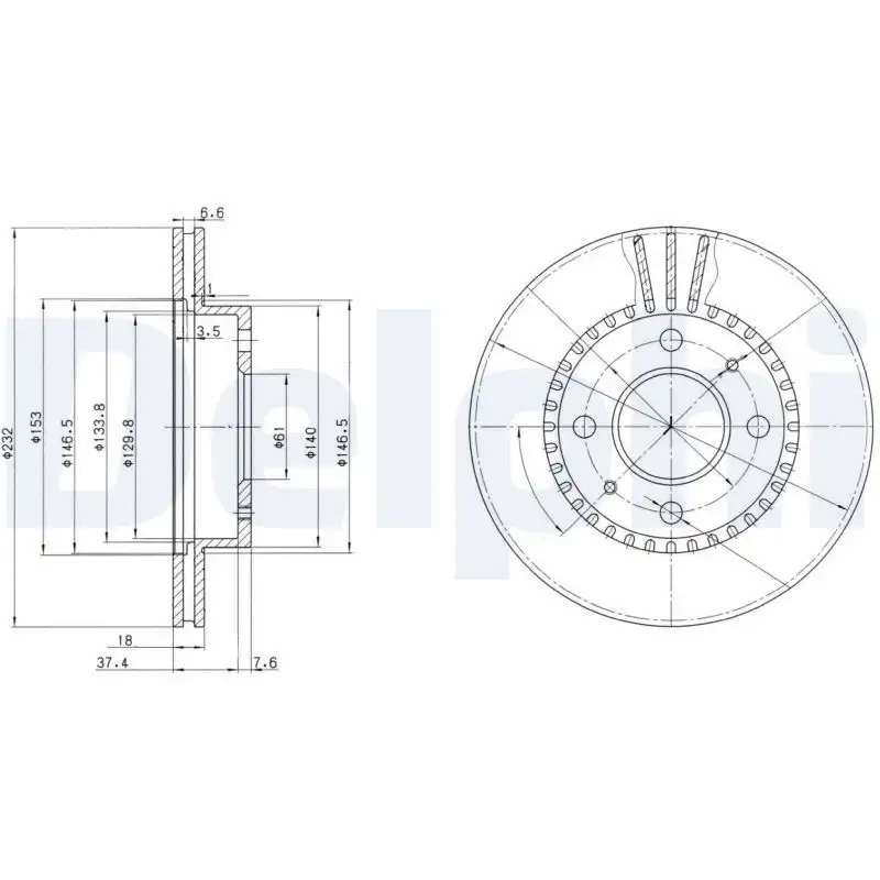 DELPHI BG3206 Ön Fren Diski 402060M602