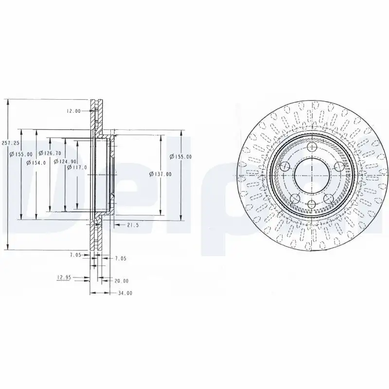 DELPHI BG3222 Ön Fren Diski
