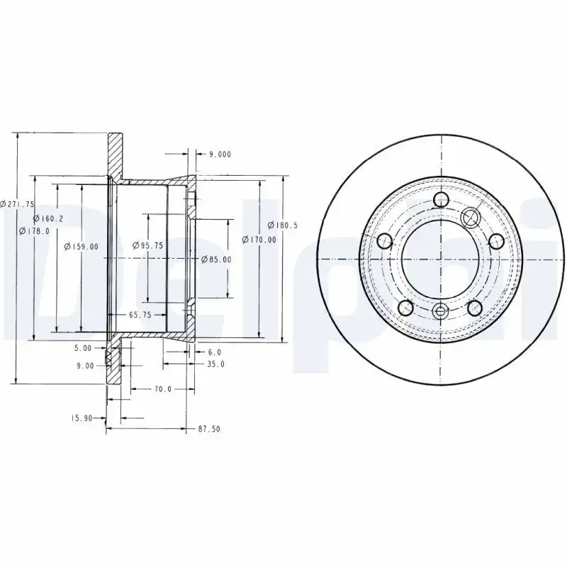 DELPHI BG3237 Arka Fren Diski