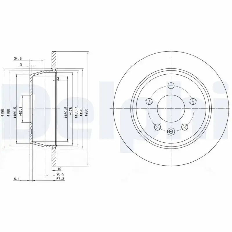 DELPHI BG3241 Arka Fren Diski A6384230112