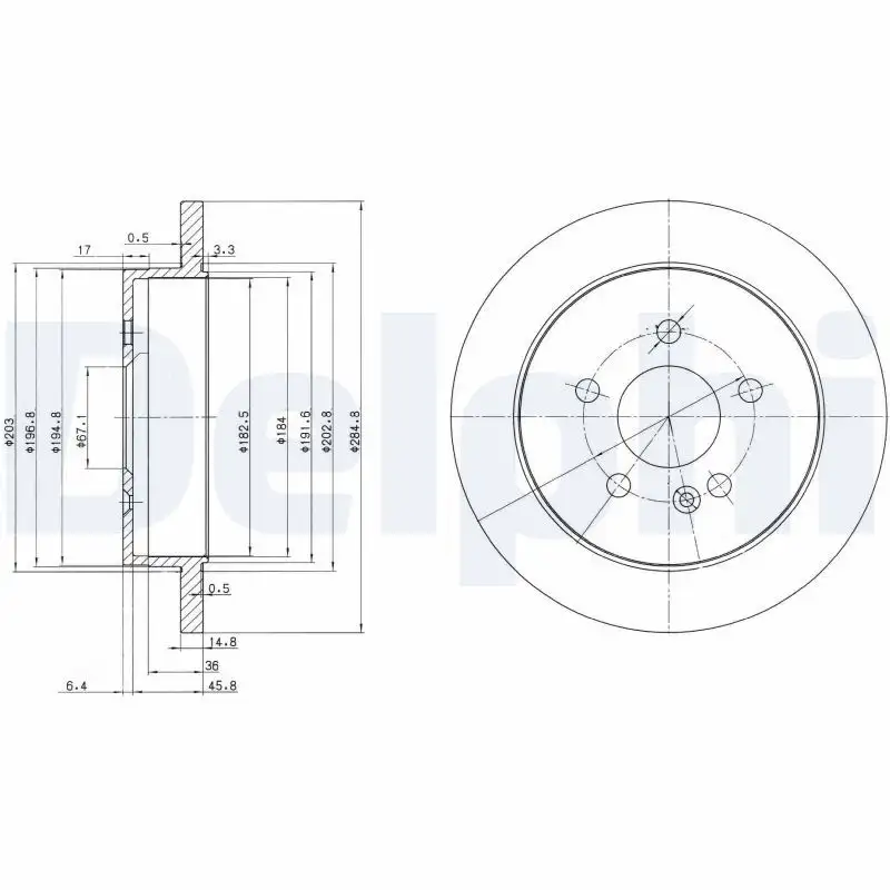 DELPHI BG3398 Arka Fren Diski A1634230112