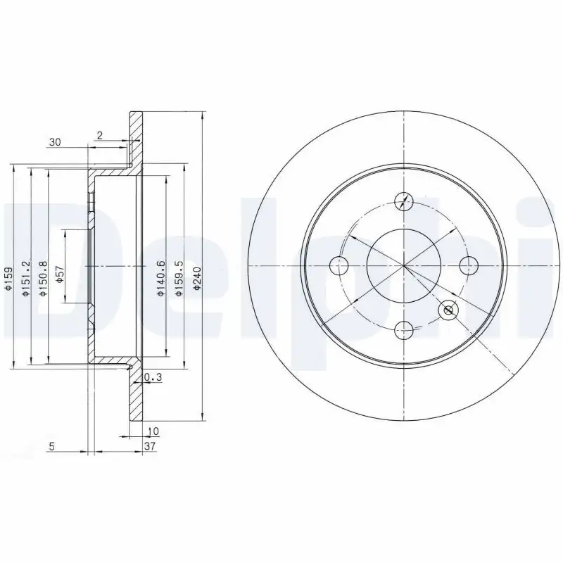 DELPHI BG3403 Arka Fren Diski