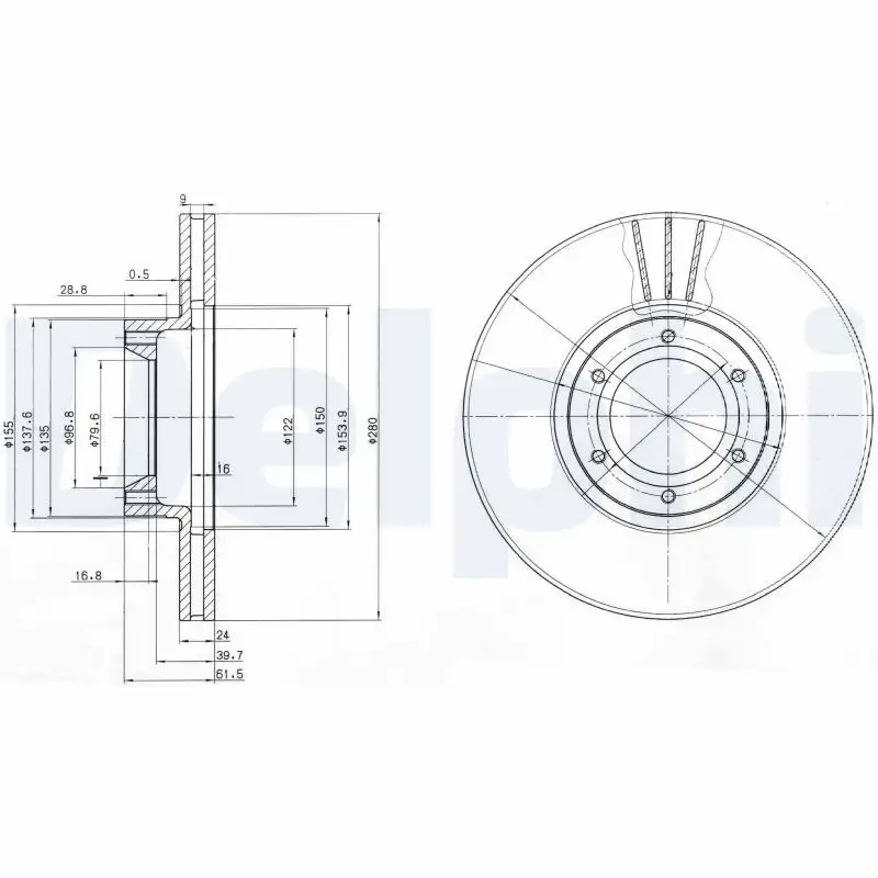 DELPHI BG3553 Ön Fren Diski