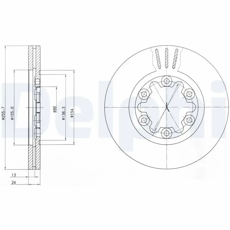 DELPHI BG3559 Ön Fren Diski