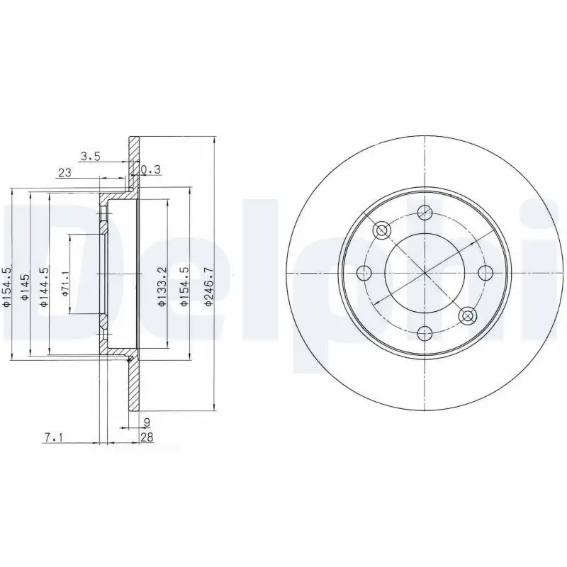 DELPHI BG3653 Arka Fren Diski