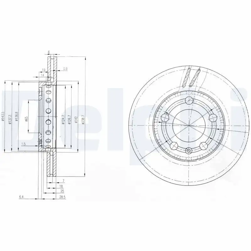 DELPHI BG3695 Ön Fren Diski