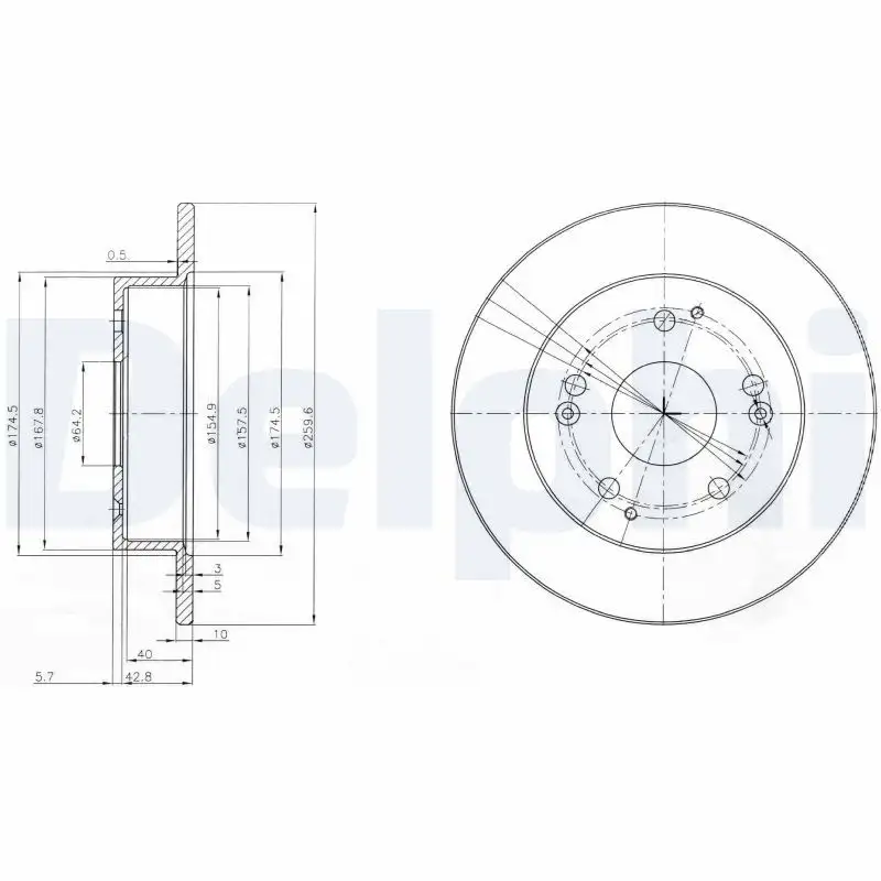 DELPHI BG3746 Arka Fren Diski 42510S5TE00
