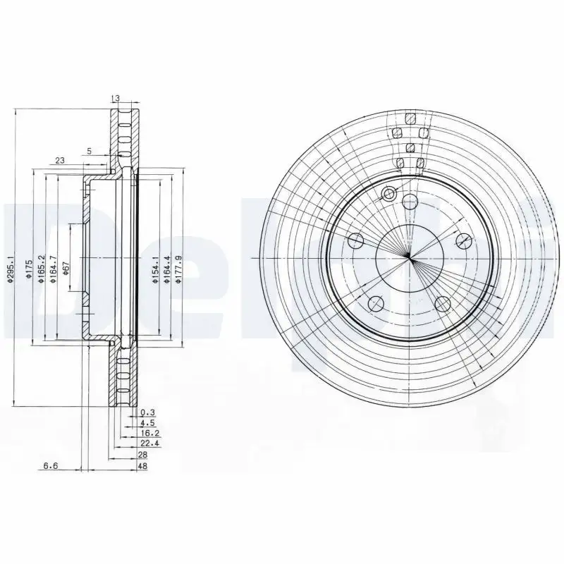 DELPHI BG3755C Ön Fren Diski