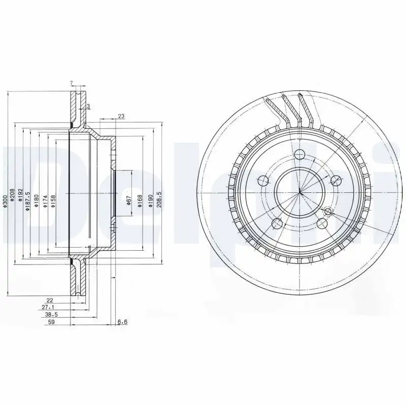 DELPHI BG3758 Arka Fren Diski A2114230912