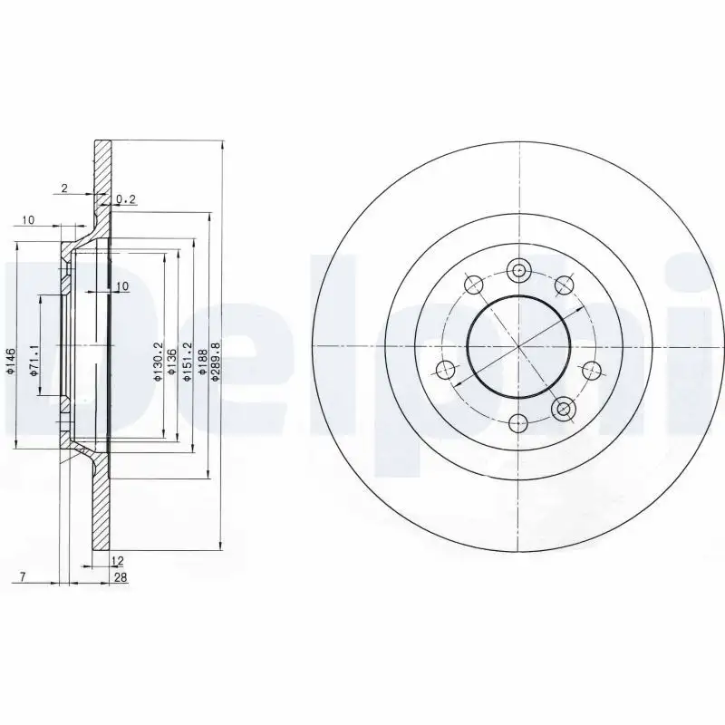 DELPHI BG3836 Arka Fren Diski