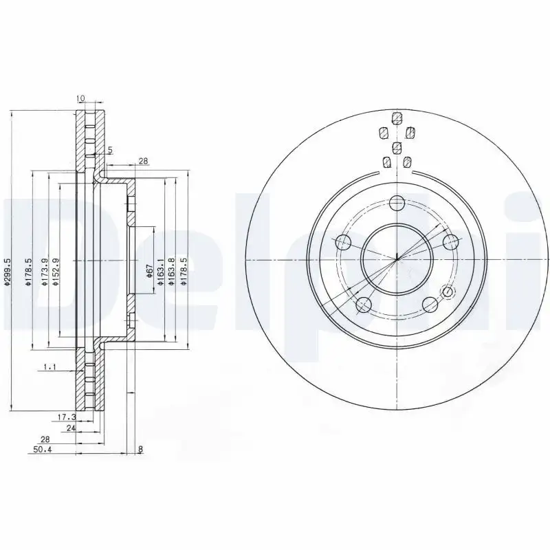 DELPHI BG3838 Ön Fren Diski
