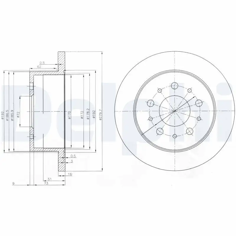 DELPHI BG3853 Arka Fren Diski