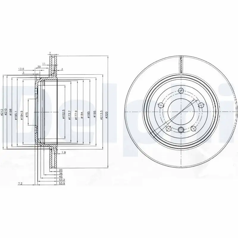 DELPHI BG3872 Arka Fren Diski 34216772085