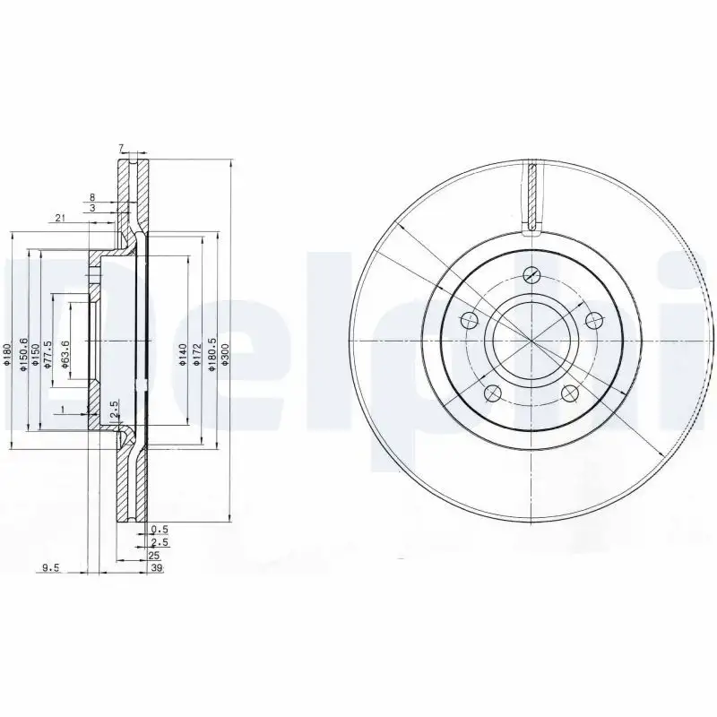 DELPHI BG3895C Ön Fren Diski