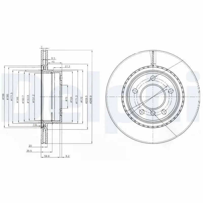 DELPHI BG3901C Arka Fren Diski 34216792227