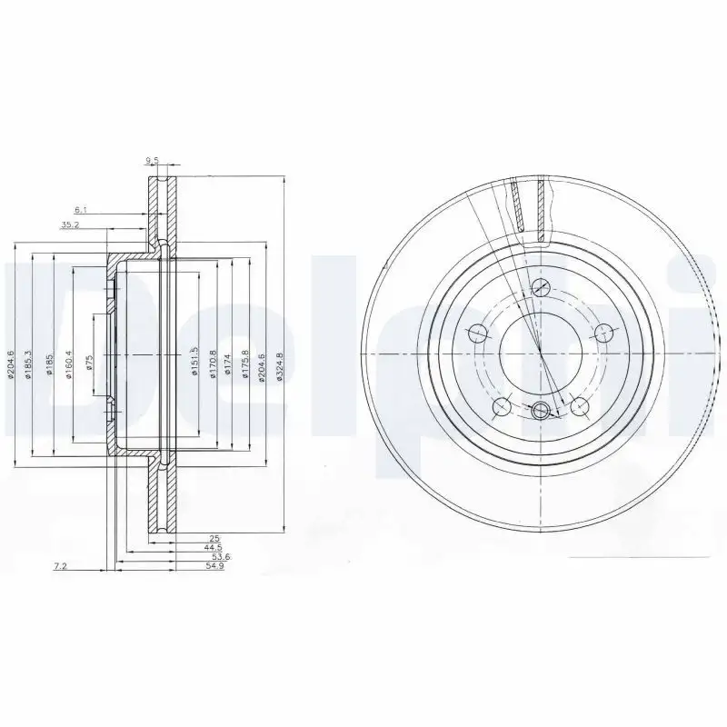 DELPHI BG3938 Ön Fren Diski 34113400151