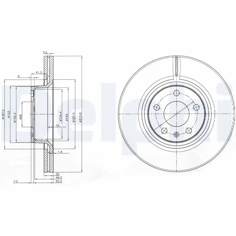 DELPHI BG3942 Ön Fren Diski L4FD615301