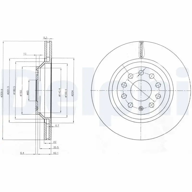 DELPHI BG3975 Arka Fren Diski