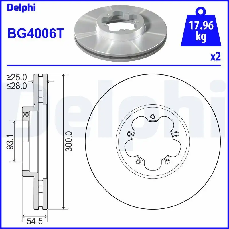 DELPHI BG4006T Ön Fren Diski