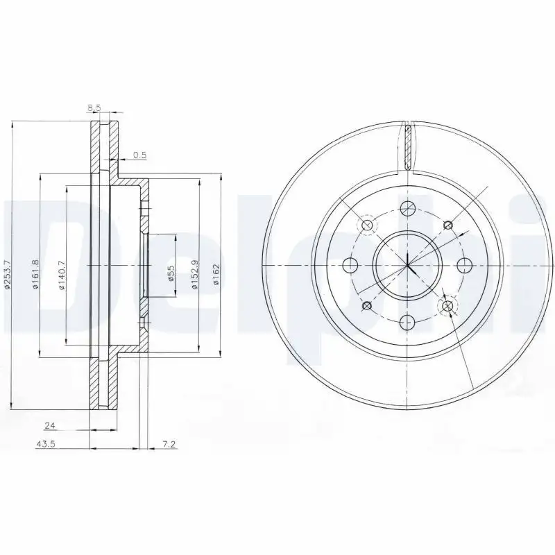 DELPHI BG4019 Ön Fren Diski 51712FD300