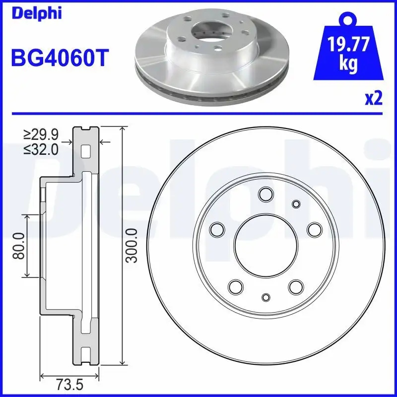DELPHI BG4060T Ön Fren Diski