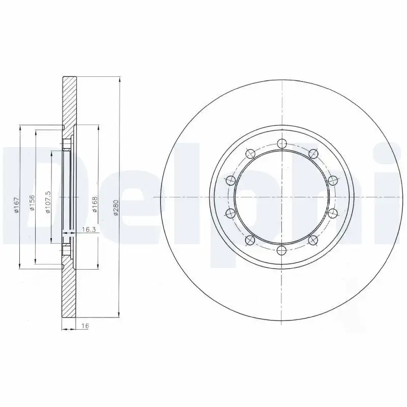 DELPHI BG4075 Arka Fren Diski