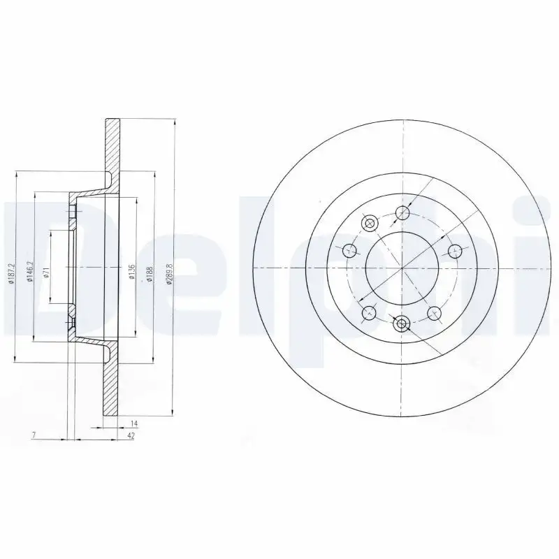 DELPHI BG4085 Arka Fren Diski