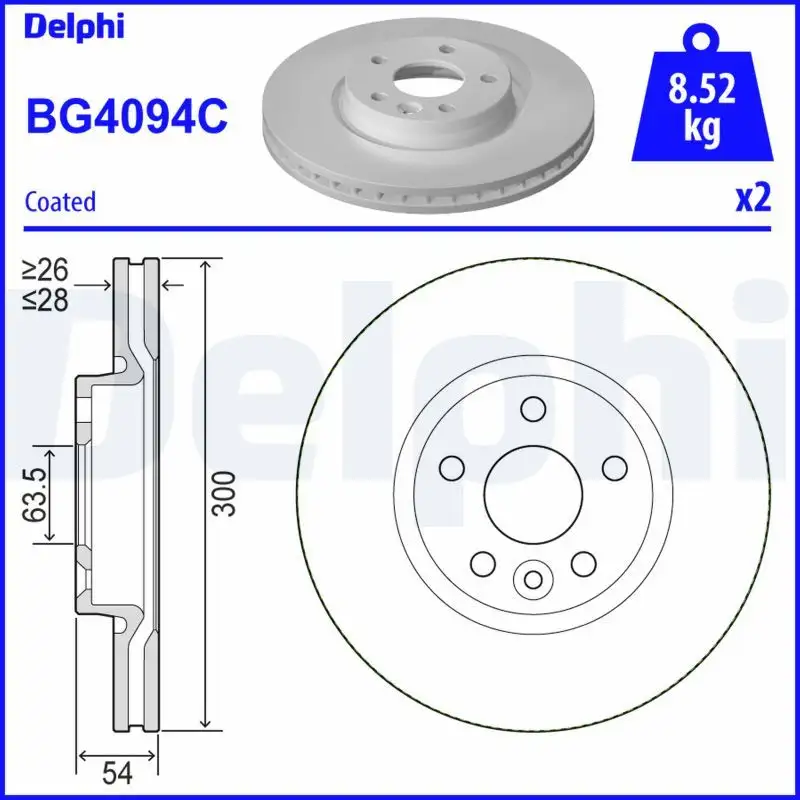DELPHI BG4094C Ön Fren Diski