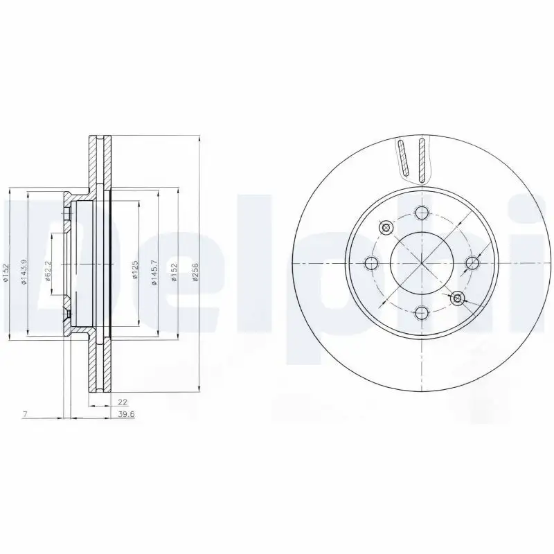 DELPHI BG4096 Ön Fren Diski 517121G000