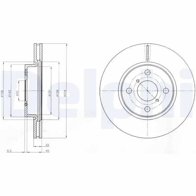DELPHI BG4116C Ön Fren Diski 435120D060000