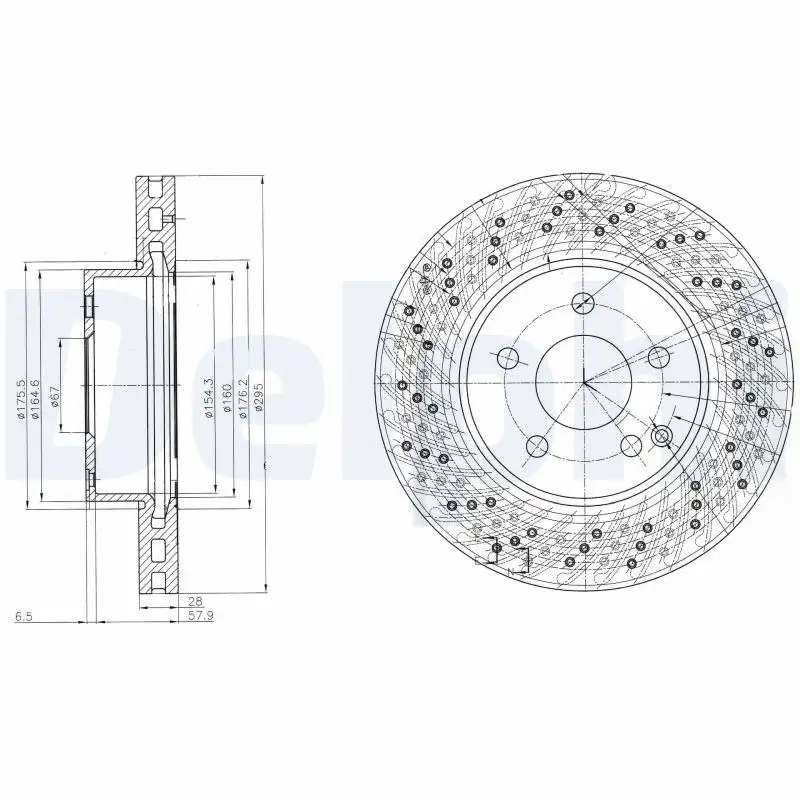DELPHI BG4142C Ön Fren Diski A2044212812