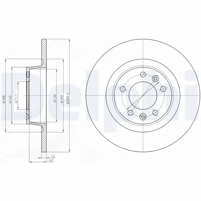 DELPHI BG4301 Arka Fren Diski 424914