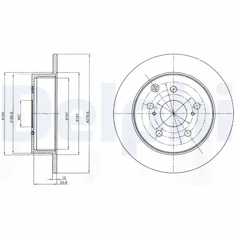 DELPHI BG4303 Arka Fren Diski 4243105050