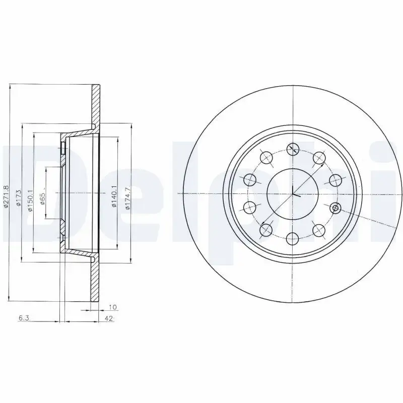 DELPHI BG4324C Arka Fren Diski
