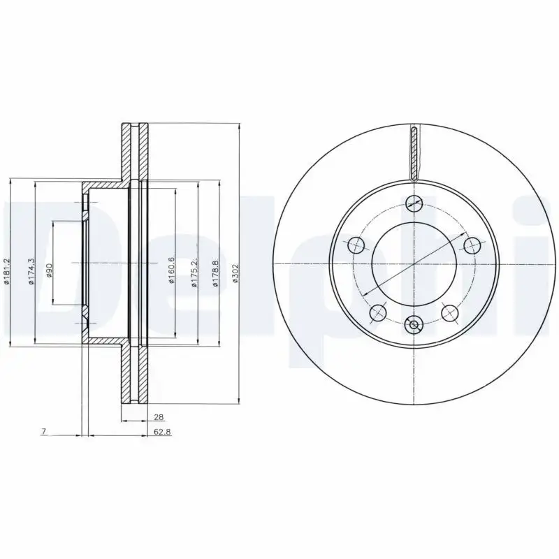 DELPHI BG4328 Ön Fren Diski