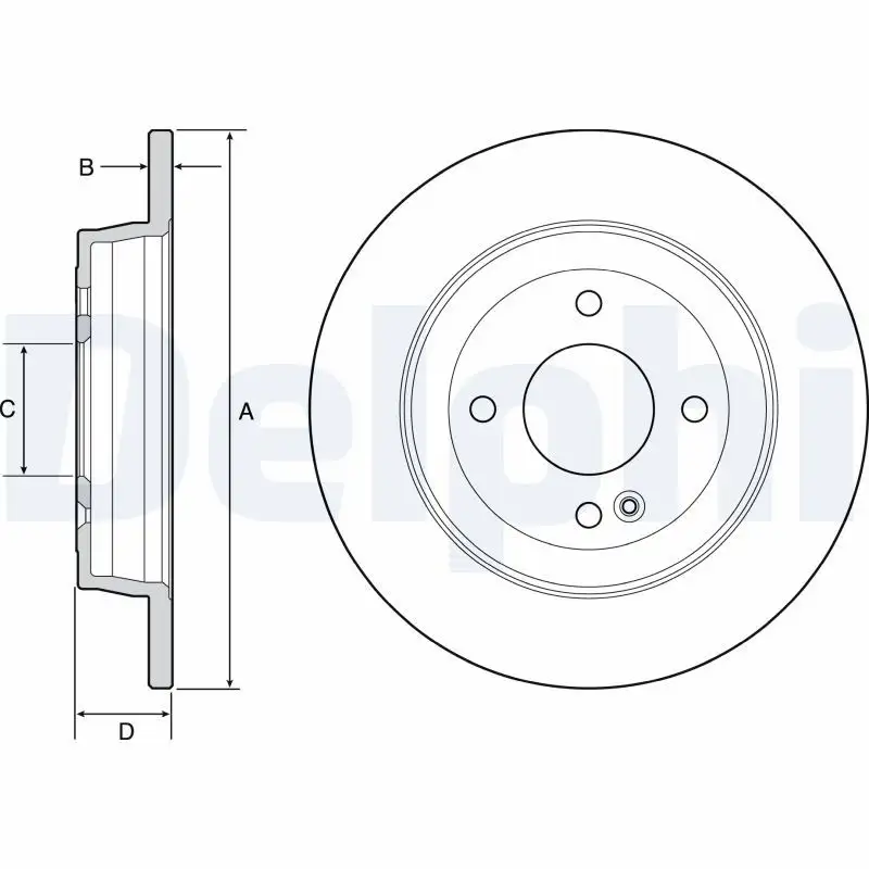 DELPHI BG4564 Arka Fren Diski 58411C8000