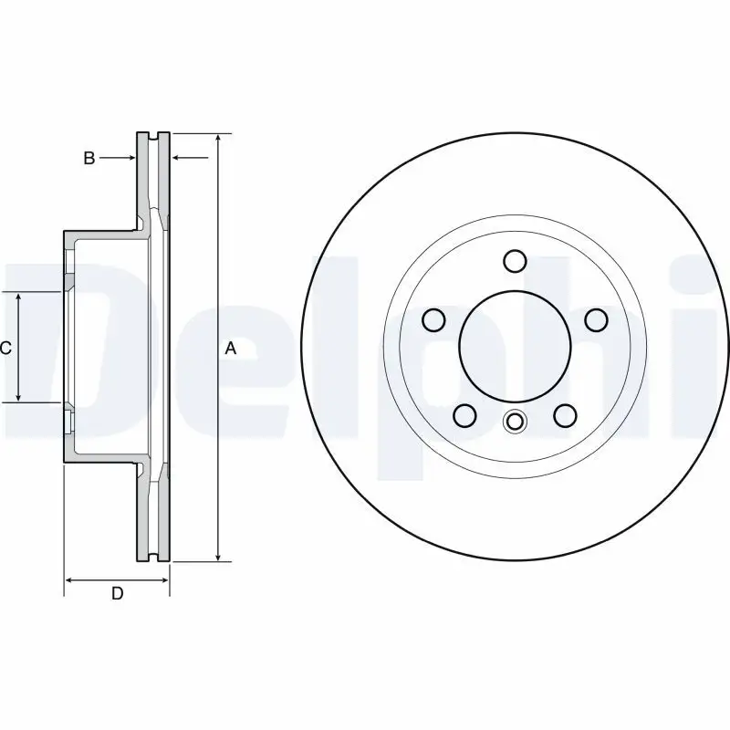 DELPHI BG4645C Ön Fren Diski 34116792217