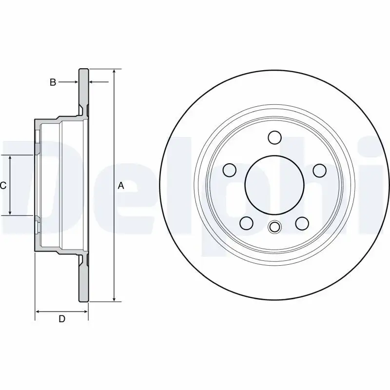 DELPHI BG4649C Arka Fren Diski 34216792225