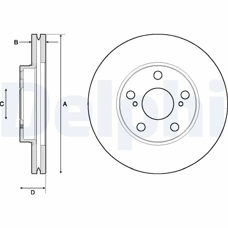 DELPHI BG4711C Ön Fren Diski 4351202330