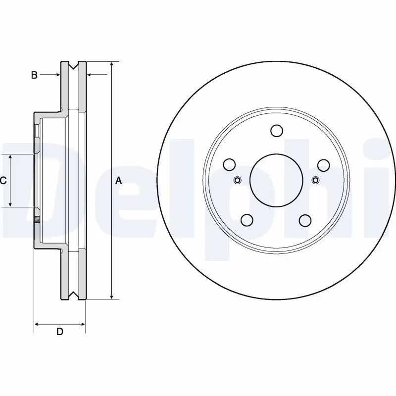 DELPHI BG4758C Ön Fren Diski 435120K130