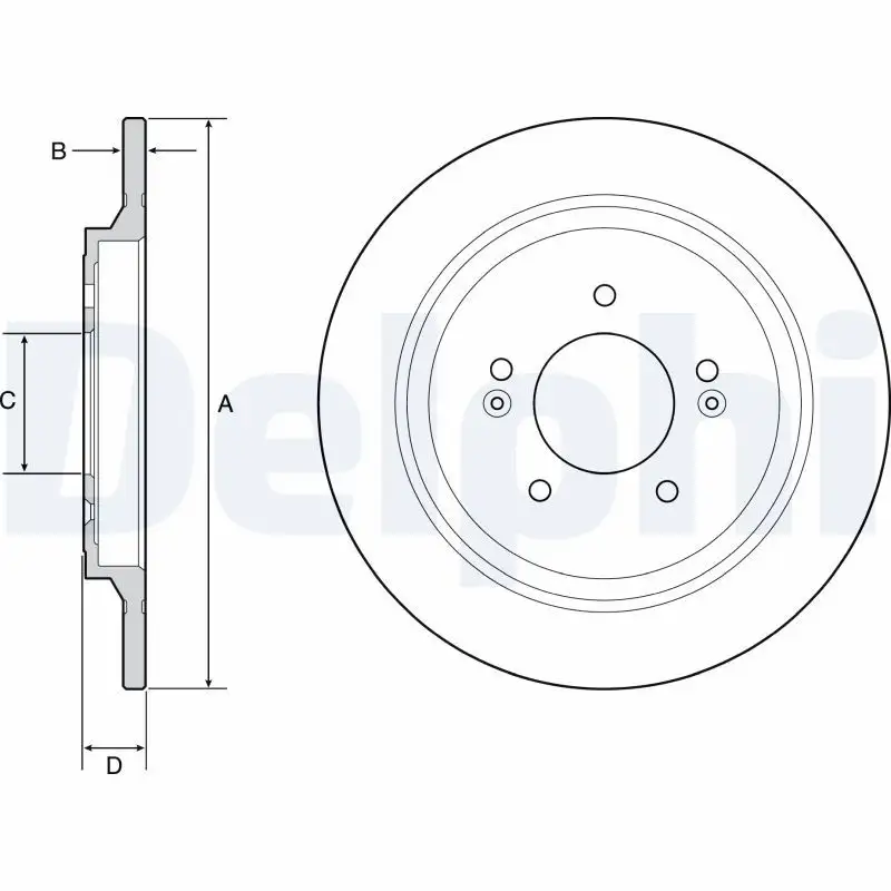 DELPHI BG4932C Arka Fren Diski 58411D7700
