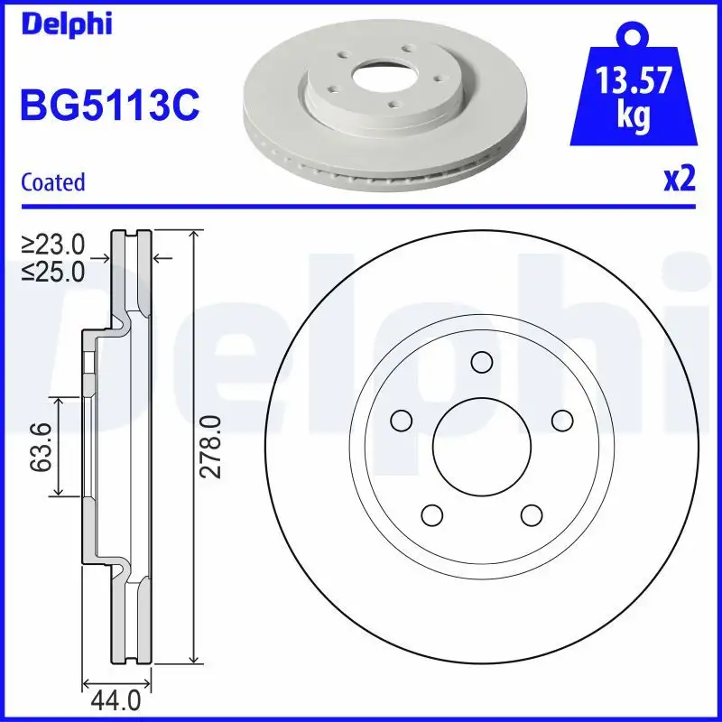 DELPHI BG5113C Ön Fren Diski