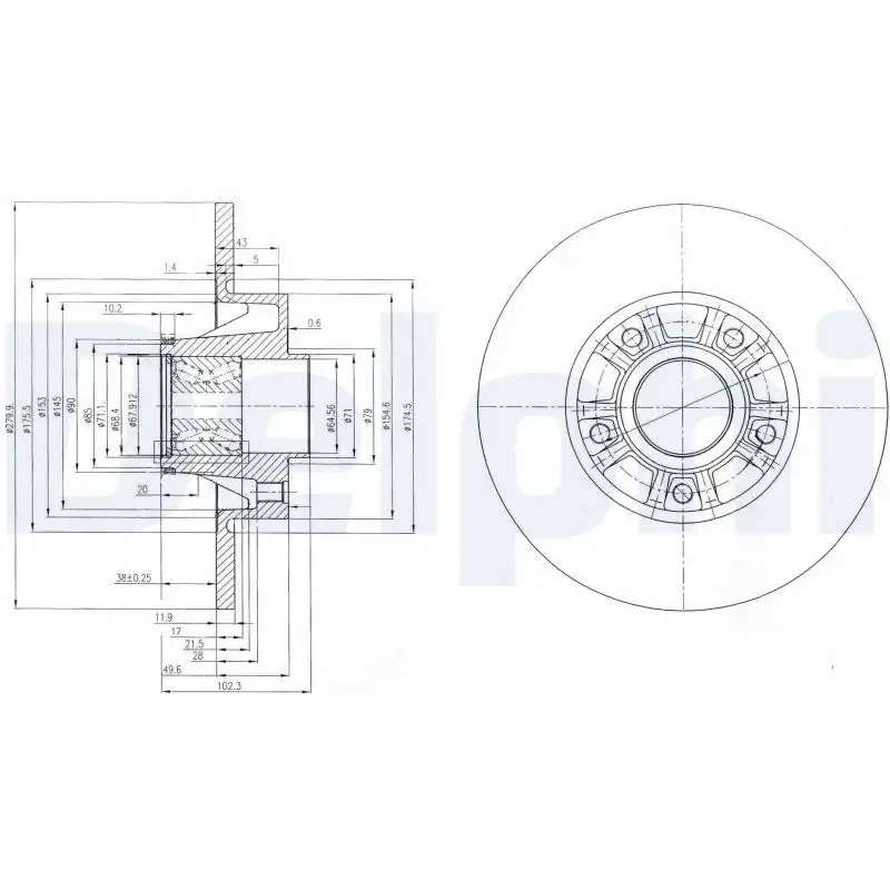 DELPHI BG9031RS Arka Fren Diski